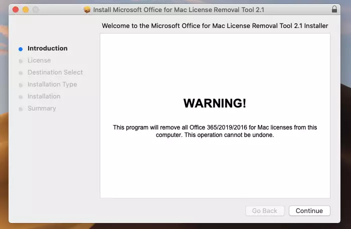 microsoft office 2016 for mac removal tool